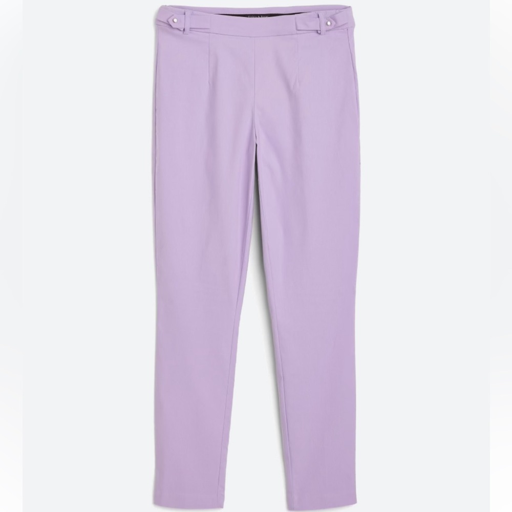 NWT Violets & Roses Tinsley Low Rise Slim Straight Trouser, sz 16, light purple